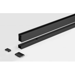 Polysan Zoom Line Black profil poszerzający +1,5 cm do profilu ściennego czarny mat ZL915B