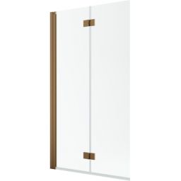 Radaway Nes Brushed Copper PND I parawan nawannowy 110 cm 2-częściowy miedź szczotkowana/szkło przezroczyste 10010110-93-01L