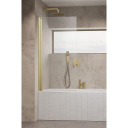 Radaway Nes 6 Brushed Light Gold PNJ parawan nawannowy 80 cm 1-częściowy delikatny złoty szczotkowany/szkło przezroczyste 10011080-99-01L