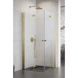 Radaway Nes Brushed Gold KDD B drzwi prysznicowe 100 cm składane złoty szczotkowany/szkło przezroczyste 10024100-99-01R