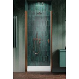 Radaway NES 6 Brushed Copper DWJ I drzwi prysznicowe 100 cm uchylne miedź szczotkowany/szkło przezroczyste 10026100-93-01L