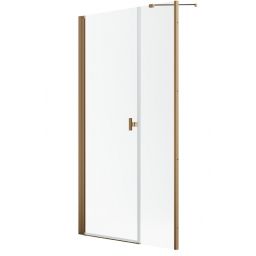 Radaway Nes Brushed Copper DWS I drzwi prysznicowe 100 cm uchylne miedź szczotkowana/szkło przezroczyste 10028100-93-01L