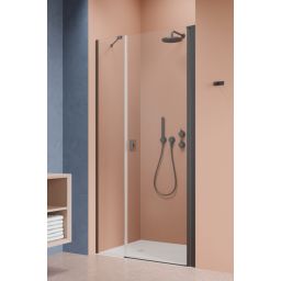 Radaway NES 6 Brushed GunMetal DWS I drzwi prysznicowe 110 cm uchylne nikiel szczotkowany/szkło przezroczyste 10028110-92-01R