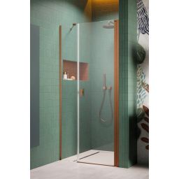 Radaway NES 6 Brushed Copper DWS I drzwi prysznicowe 120 cm uchylne miedź szczotkowany/szkło przezroczyste 10028120-93-01L