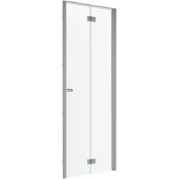 Radaway Nes Brushed Nickiel DWB drzwi prysznicowe 90 cm składane nikiel szczotkowany/szkło przezroczyste 10029090-91-01R