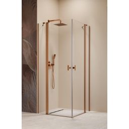 Radaway Nes Brushed Copper KDD II drzwi prysznicowe 80 cm uchylne miedź szczotkowany/szkło przezroczyste 10031080-93-01L