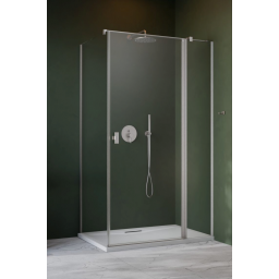 Radaway Nes Brushed Nickel KDJ II drzwi prysznicowe 90 cm uchylne nikiel szczotkowany/szkło przezroczyste 10032090-91-01R