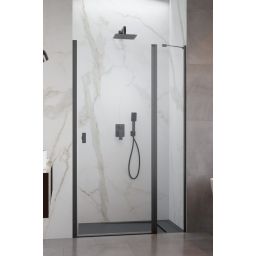 Radaway NES 6 Brushed GunMetal DWJ II drzwi prysznicowe 90 cm uchylne gunmetal szczotkowany/szkło przezroczyste 10036090-92-01R