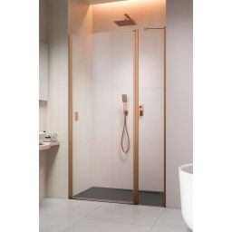 Radaway Nes Brushed Copper DWJ II drzwi prysznicowe 100 cm uchylne miedź szczotkowana/szkło przezroczyste 10036100-93-01R