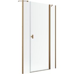Radaway Nes Brushed Copper DWJS drzwi prysznicowe 140 cm uchylne miedź szczotkowana/szkło przezroczyste 10038140-93-01R