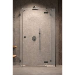 Radaway Essenza Pro Brushed Gunmetal KDJ+S drzwi prysznicowe 110 cm uchylne gunmetal szczotkowany/szkło przezroczyste 10097311-92-01R 