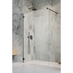 Radaway Essenza Pro 6 Black Walk-in II ścianka prysznicowa walk-in 140 cm czarny mat/szkło przezroczyste 10103140-54-01