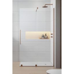 Radaway Furo Brushed Copper Walk-In drzwi prysznicowe 43,8 cm rozsuwane miedź szczotkowany/szkło przezroczyste 10106438-93-01R 