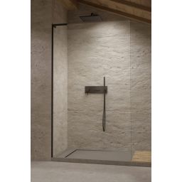 Radaway Modo SL Black II ścianka prysznicowa walk-in 75 cm czarny mat/szkło przezroczyste 10319075-54-01L
