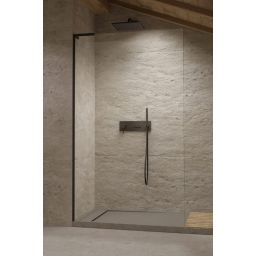 Radaway Modo SL Black II ścianka prysznicowa walk-in 110 cm czarny mat/szkło przezroczyste 10319114-54-01R