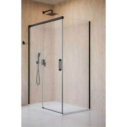 Radaway Idea 8 Black KDJ drzwi prysznicowe 62 cm rozsuwane czarny mat/szkło przezroczyste 10340620-54-01L