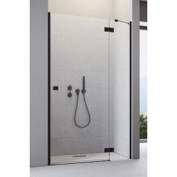 Radaway Essenza 8 Black DWJ ścianka prysznicowa 33,7 cm czarny mat/szkło przezroczyste 10460337-54-01L