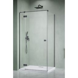 Radaway Essenza 8 Brushed GunMetal KDJ ścianka prysznicowa 23,7 cm gunmetal szczotkowany/szkło przezroczyste 10470237-92-01L