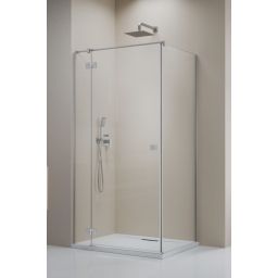 Radaway Essenza Brushed Nickel KDJ ścianka prysznicowa 33,7 cm nikiel szczotkowany/szkło przezroczyste 10470337-91-01L