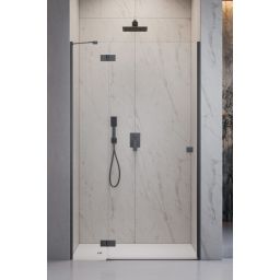 Radaway Essenza Brushed GunMetal DWJ drzwi prysznicowe 80 cm uchylne gunmetal szczotkowany/szkło przezroczyste 1385012-92-01L