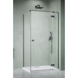 Radaway Essenza 8 Brushed Gold KDJ drzwi prysznicowe 120 cm uchylne gunmetal szczotkowany/szkło przezroczyste 1385042-92-01L