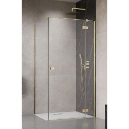 Radaway Essenza 6 Brushed Gold KDJ drzwi prysznicowe 80 cm uchylne złoty szczotkowany/szkło przezroczyste 1385043-99-01R