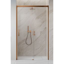 Radaway Idea Brushed Copper DWJ drzwi prysznicowe 120 cm rozsuwane miedź szczotkowana/szkło przezroczyste 387016-93-01R