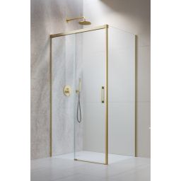 Radaway Idea Brushed Gold S1 ścianka prysznicowa 100 cm złoty szczotkowany/szkło przezroczyste 387052-99-01R