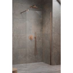Radaway Modo New Brushed Copper II ścianka prysznicowa walk-in 140 cm miedź szczotkowana/szkło przezroczyste 389144-93-01