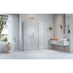 Radaway Fuenta Chrome KDJ+S drzwi prysznicowe 80 cm uchylne chrom połysk/szkło przezroczyste 1384021-01-01L