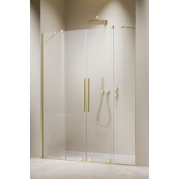 Radaway Furo Brushed Light Gold DWD drzwi prysznicowe 41,3 cm rozsuwane jasny złoty szczotkowany/szkło przezroczyste 10108413-98-01