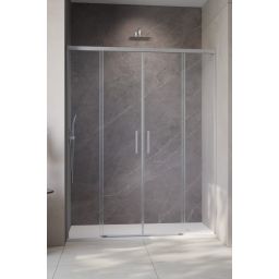 Radaway Idea 6 Brushed Nickel DWD drzwi prysznicowe 150 cm rozsuwane nikiel szczotkowany/szkło przezroczyste 387125-91-01