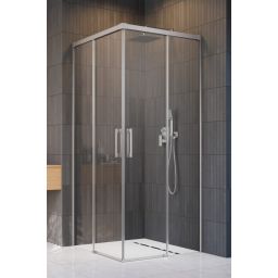 Radaway Idea Brushed Nickel KDD drzwi prysznicowe 80 cm rozsuwane nikiel szczotkowany/szkło przezroczyste 387061-91-01L