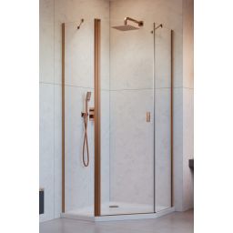Radaway NES 6 Brushed Copper PTJ komplet 2 ścianek prysznicowych do kabiny 90x90 cm miedź szczotkowana/szkło przezroczyste 10052900-93-01