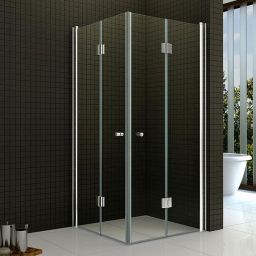 Rea Fold kabina prysznicowa 90x90 cm kwadratowa narożna chrom/szkło przezroczyste REA-K9991
