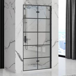 Rea Molier Black drzwi prysznicowe 90 cm czarny półmat/szkło przezroczyste REA-K8538