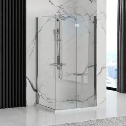 Rea Molier Chrom kabina prysznicowa 90x90 cm kwadratowa chrom/szkło przezroczyste REA-K8539/REA-K8535