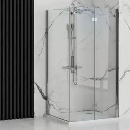 Rea Molier Chrom kabina prysznicowa 100x90 cm chrom/szkło przezroczyste REA-K6371/REA-K8535