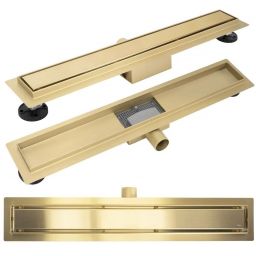 Rea Neox odpływ liniowy 80 cm złoty szczotkowany REA-G4894