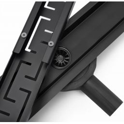 Rea Greek odpływ liniowy 90 cm czarny REA-G8026