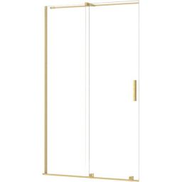 Rea Montana drzwi prysznicowe 140 cm rozsuwane złoty szczotkowany/szkło przezroczyste REA-K2499