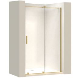 Rea Montana drzwi prysznicowe 140 cm rozsuwane złoty szczotkowany/szkło przezroczyste REA-K2499