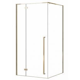 Rea Fargo Gold kabina prysznicowa 90x90 cm kwadratowa złoty/szkło przezroczyste REA-K4903