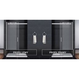 Rea Nixon-2 drzwi prysznicowe 120 cm wnękowe prawe chrom/szkło przezroczyste REA-K5003