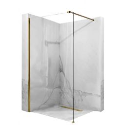 Rea Aero Gold Walk-In ścianka prysznicowa 110 cm złoty połysk/szkło przezroczyste REA-K8441