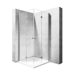 Rea Fold kabina prysznicowa 80x80 cm kwadratowa chrom/szkło przezroczyste REA-K9990