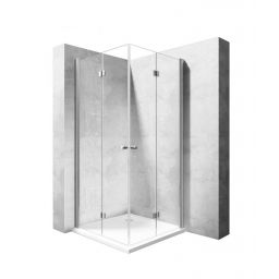 Rea Fold kabina prysznicowa 90x90 cm kwadratowa narożna chrom/szkło przezroczyste REA-K9991
