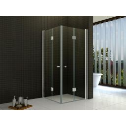 Rea Fold kabina prysznicowa 90x90 cm kwadratowa narożna chrom/szkło przezroczyste REA-K9991
