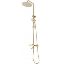 Rea Lungo Gold zestaw wannowo-prysznicowy termostatyczny złoty REA-P4114