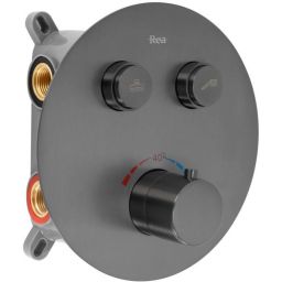 Rea Lungo zestaw prysznicowy podtynkowy termostatyczny tytan REA-P6385